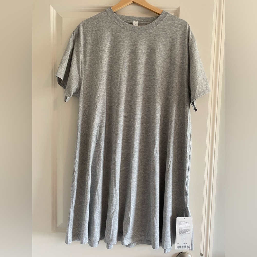Lululemon All Yours Tee Dress Pima Cotton Size 10 HSVD New